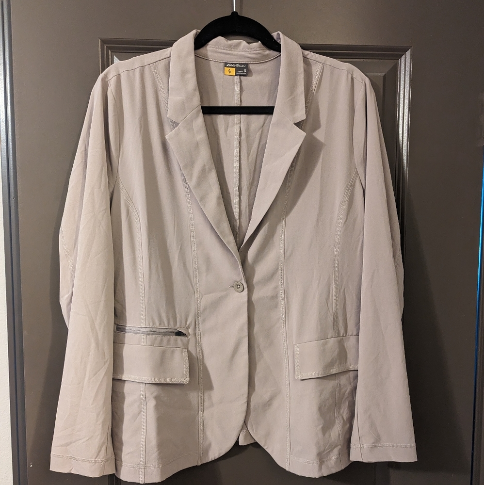 Eddie Bauer | Departure Blazer - Light Steel (Tan/Taupe) - Size 12